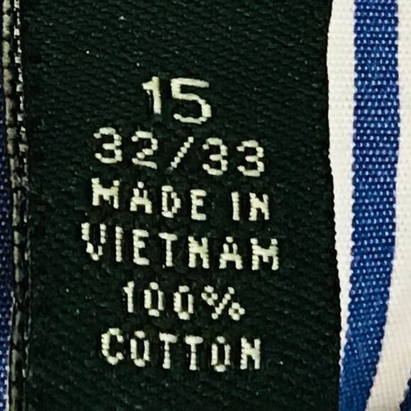 Lauren Ralph Lauren Men's Slim Fit Non Iron Button Up Shirt Size 15 (32/33) - Picture 8 of 9